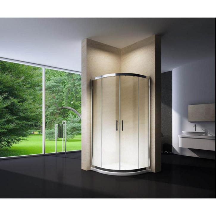 Douchecabine 100X100 Kwartrond Floor LB- Mat Glas (Badkamer), Doe-het-zelf en Verbouw, Sanitair, Nieuw, Ophalen of Verzenden