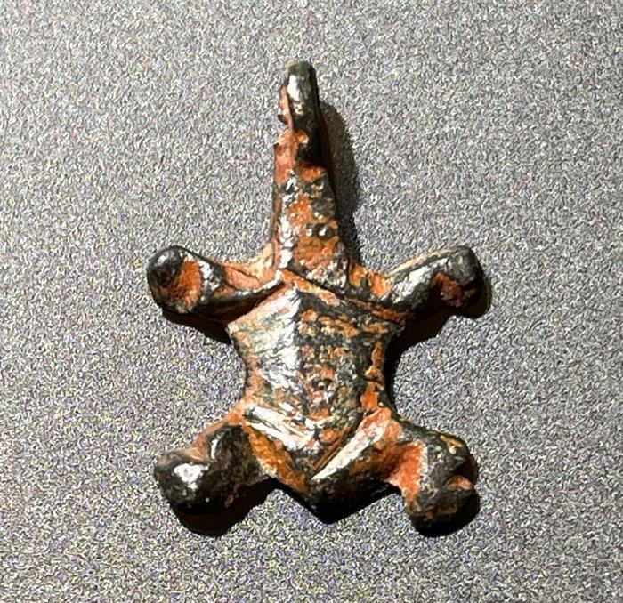 Oud-Romeins Bronzen mooi gestileerde amulet hanger van, Antiek en Kunst, Antiek | Overige Antiek