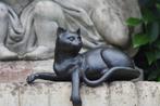 Beeld, relax kat - 28 cm - resin, Antiek en Kunst