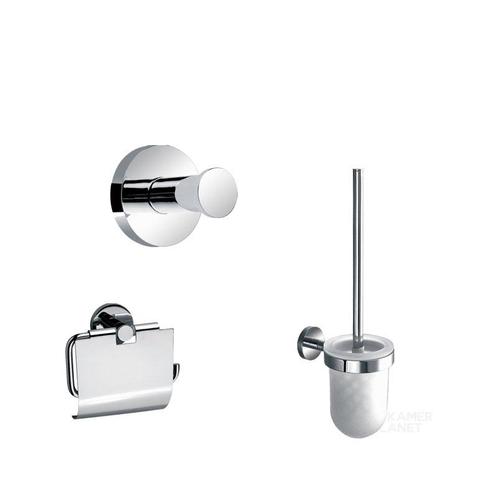 Sani Royal Toilet Accessoires Set Rond Chroom incl, Doe-het-zelf en Verbouw, Sanitair
