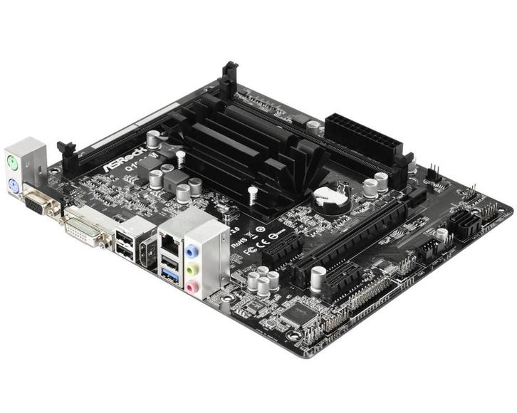 ASRock Q1900M onboard Quad-Core CPU, Computers en Software, Moederborden, DDR4, Intel, Zo goed als nieuw, Ophalen of Verzenden