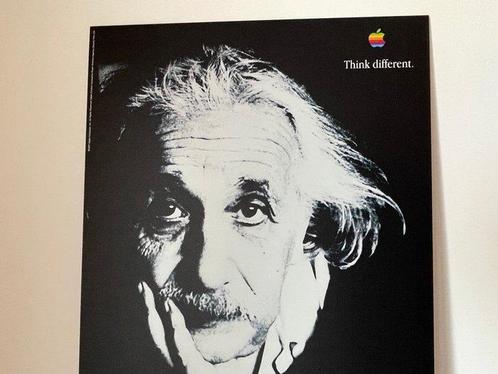 Apple - Think Different - Einstein - Reclamebord - Vintage, Antiek en Kunst, Antiek | Wandborden en Tegels