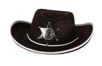 Hoed Vilt Sheriff zwart junior, Ophalen of Verzenden, Nieuw