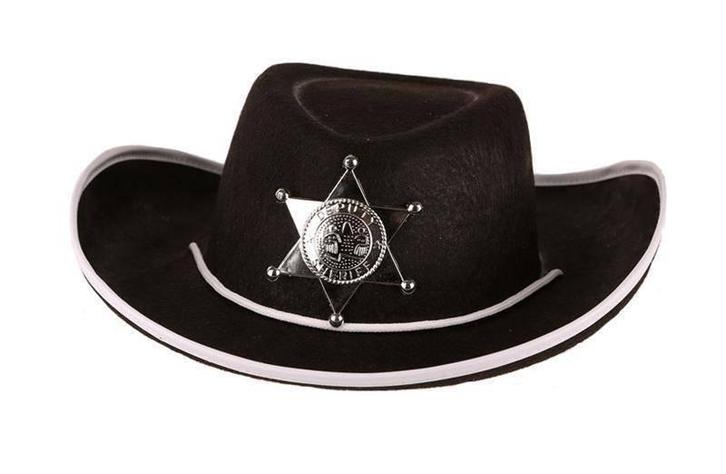 Hoed Vilt Sheriff zwart junior, Kleding | Dames, Carnavalskleding en Feestkleding, Nieuw, Ophalen of Verzenden
