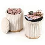 LIVSK Set van 2 Poefs - Multifunctioneel - Opbergruimte - Co, Verzenden, Nieuw