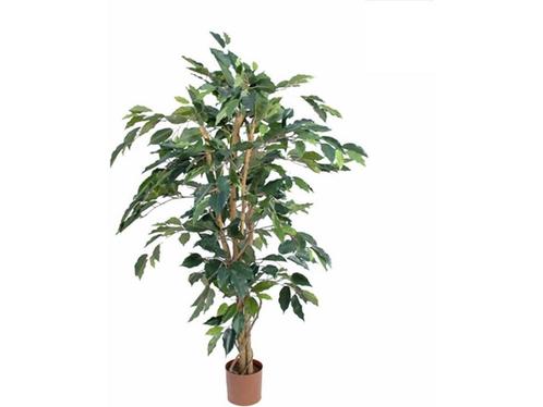 Mica Decorations Ficus Kunstplant - H110 x Ø65 cm - Groen, Huis en Inrichting, Kamerplanten, Verzenden