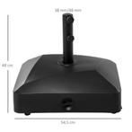 TRUUSK Parasolvoet Met Wielen Voor Ø38/48mm Stangen, 43kg Wa, Tuin en Terras, Parasols, Verzenden, Nieuw