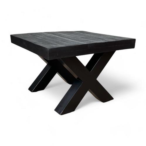 Bijzettafel Mangohout | Zwart | Outlet prijzen!, Huis en Inrichting, Tafels | Bijzettafels, Nieuw, Ophalen