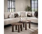 Bijzettafel set/2 XL Maya teak - Teak rust brown, Huis en Inrichting, Tafels | Bijzettafels, Ophalen of Verzenden, Nieuw