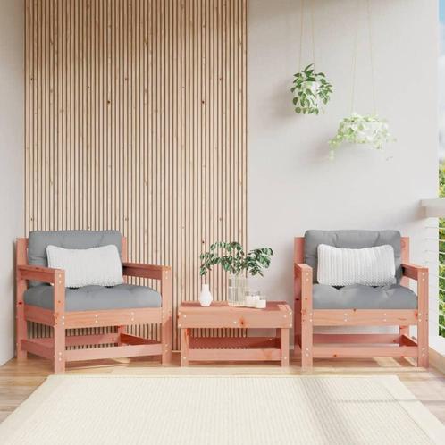 vidaXL Tuinstoelen 2 st met kussens massief douglashout, Tuin en Terras, Tuinsets en Loungesets, Tuinset, Nieuw, Verzenden