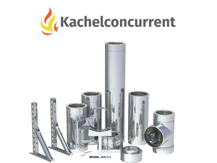 Dubbelwandig Rookkanaal Houtkachel - Pakket op maat!, Huis en Inrichting, Kachels, Nieuw, Hout, Verzenden