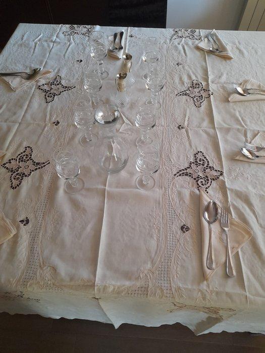 Tafelkleed (13) - 250 cm - 164 cm, Antiek en Kunst, Antiek | Kleden en Textiel