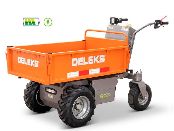 DELEKS® XE-500f Elektrische Dumper Minidumper Kruiwagen, Tuin en Terras, Kruiwagens, Nieuw, Elektrisch, Ophalen of Verzenden