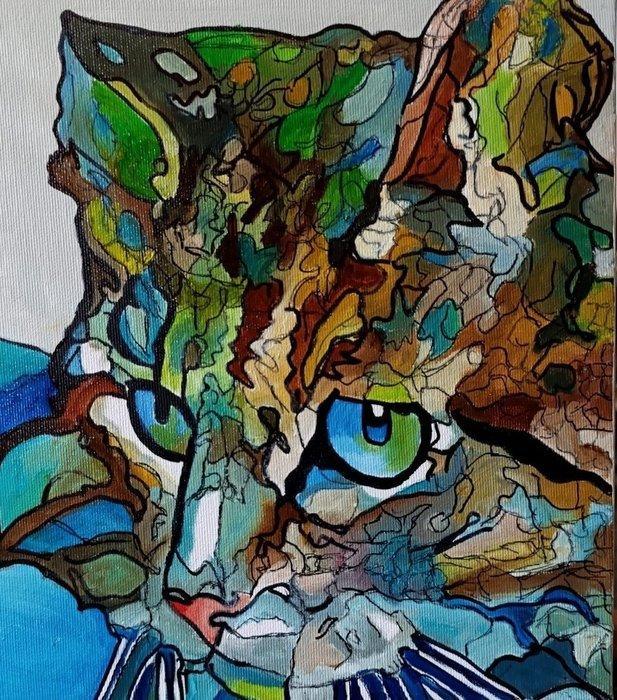 Elena Galimberti (1955) - Ma che occhi, Antiek en Kunst, Kunst | Schilderijen | Modern