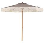 LIVSK Parasol met Franjes - 6 Metalen Baleinen - Geventileer, Verzenden, Nieuw