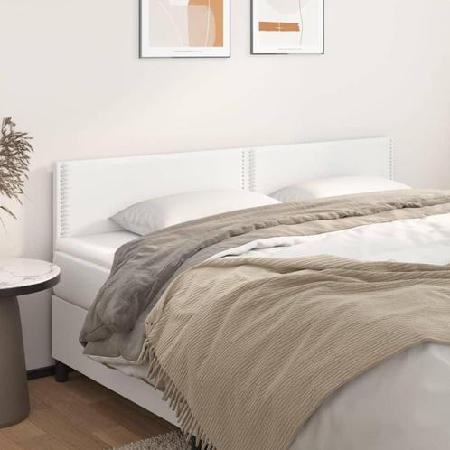 vidaXL Hoofdborden 2 st 100x5x78/88 cm kunstleer wit, Huis en Inrichting, Slaapkamer | Bedden, Wit, Nieuw, Overige materialen