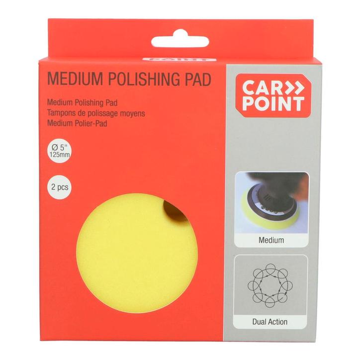 Carpoint Medium Polijst Pads 125mm/5" 2 Stuks, Motoren, Accessoires | Onderhoudsmiddelen, Verzenden