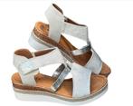 Trendy Zomers Sleehak Wit/Silver, Kleding | Dames, Schoenen, Ophalen of Verzenden, Nieuw, Wit, Sandalen of Muiltjes