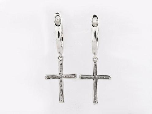 Zonder Minimumprijs - Oorbellen - 14 karaat Witgoud -, Sieraden, Tassen en Uiterlijk, Oorbellen