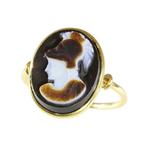 Zonder Minimumprijs - Ring - 18 karaat Geel goud - Cameo,, Sieraden, Tassen en Uiterlijk, Ringen, Nieuw
