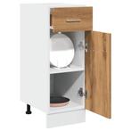 vidaXL Onderkast met lade Lyon 30x46x81,5 cm bewerkt hout, Huis en Inrichting, Verzenden, Nieuw, Bruin