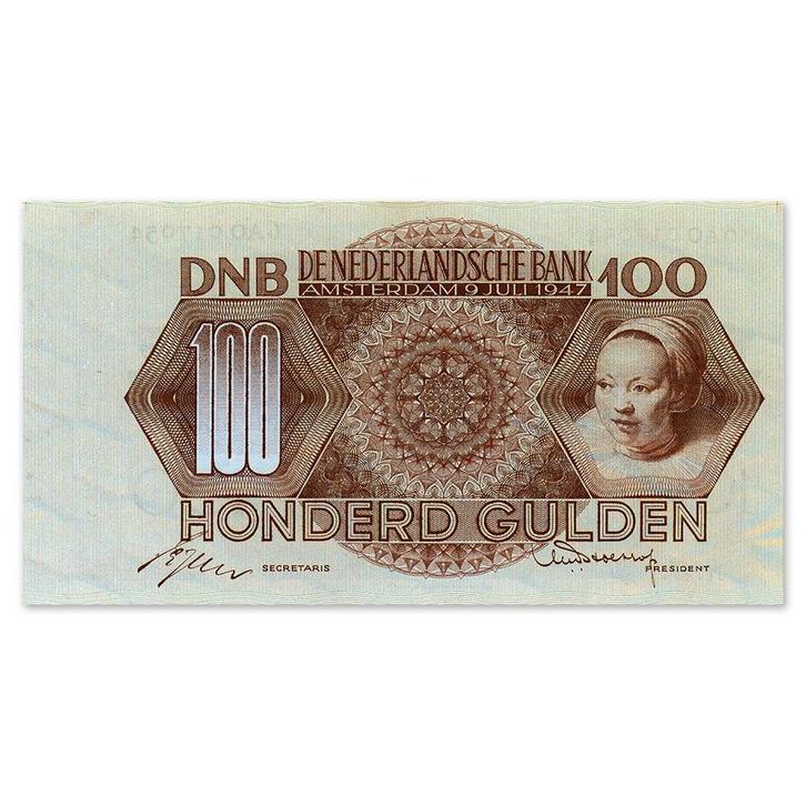 100 Gulden Adriaentje 1947 ZFr+, Postzegels en Munten, Bankbiljetten | Nederland, Verzenden