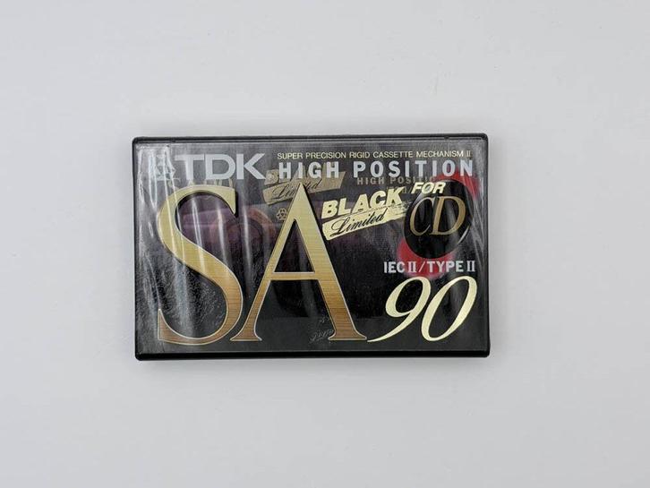 TDK Cassettebandje SA-90 Black Limited, Cd's en Dvd's, Cassettebandjes, Verzenden