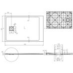 Douchebak AquaSplash Naxos SMC 120x80 cm Stone-look Mat, Ophalen of Verzenden, Nieuw