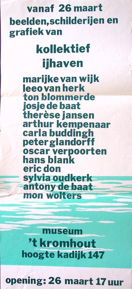 vintage poster over samenkomst kollektief ijhaven (Posters), Verzamelen, Posters, Nieuw, Overige onderwerpen, Met lijst, Verzenden