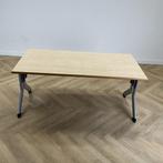 Kembo verstelbaar bureau 160x80 cm, ahorn - grijs, Ophalen of Verzenden, In hoogte verstelbaar, Gebruikt