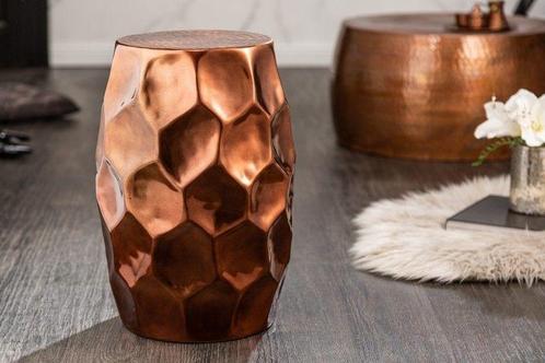 Handgemaakte bijzettafel ORGANIC ORIENT 50cm koper metaal, Huis en Inrichting, Tafels | Sidetables, Ophalen of Verzenden