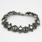 Zilver, 925 Sterling Zilver Parelmoer & Markasiet - Armband