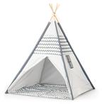 Tipi tent Wigwam grijs golvend motief 100% polyester H160..., Kinderen en Baby's, Ophalen of Verzenden, Nieuw