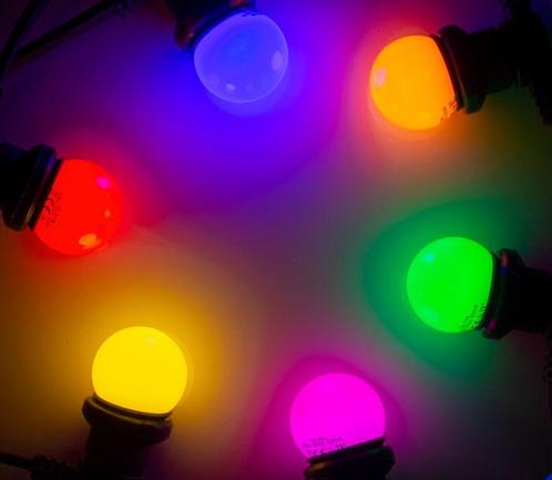 prikkabel - 20 meter met 40 LED lampen  (6 kleuren), Tuin en Terras, Buitenverlichting, Nieuw, Verzenden
