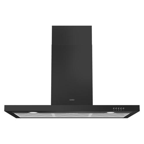 CENDO BMB5090PDZ - Wand Afzuigkap - 90 cm - Zwart, Witgoed en Apparatuur, Afzuigkappen, Vrijstaand, 600 tot 800 m³ per uur, Motor