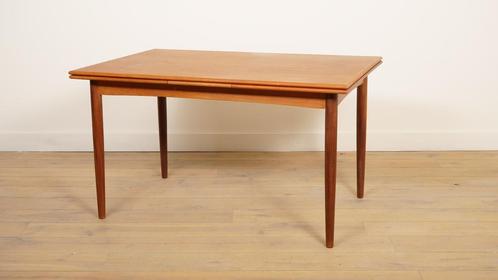 Vintage eettafel | Uitschuifbaar | Teak | 130 cm, Huis en Inrichting, Tafels | Eettafels, Ophalen of Verzenden