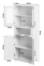 Hoge Badkamerkast –Smalle Kast met Deuren en Planken 60×30×1, Huis en Inrichting, Kasten | Buffetkasten, Verzenden, Nieuw