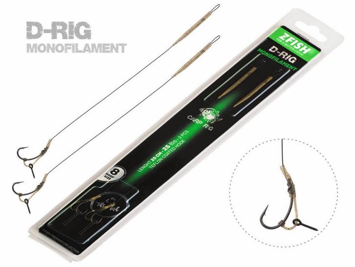 Mono D-Rig 20 cm - 2 st. - Karper XL, Watersport en Boten, Hengelsport | Karpervissen, Overige typen, Nieuw, Verzenden