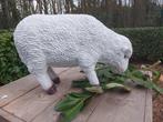 Beeld, big English woolly sheep (ROMNEY) - 42 cm - MGO