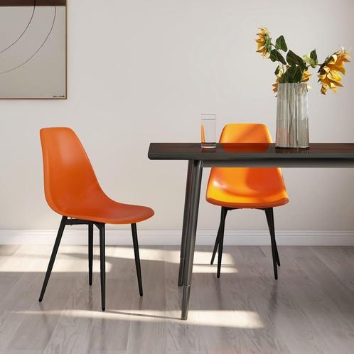 vidaXL Eetkamerstoelen 2 st PP oranje, Huis en Inrichting, Stoelen, Nieuw, Verzenden