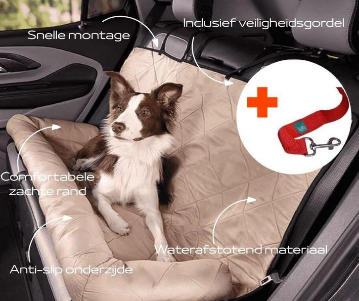 Onyx – Luxe Honden Achterbankhoes met Veiligheidsgordel | Wa, Dieren en Toebehoren, Honden-accessoires, Nieuw