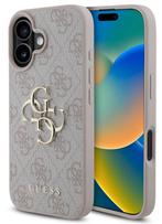 Guess iPhone 16 Back Cover hoesje 4G Big Metal Logo Roze, Verzenden, Nieuw, Frontje of Cover
