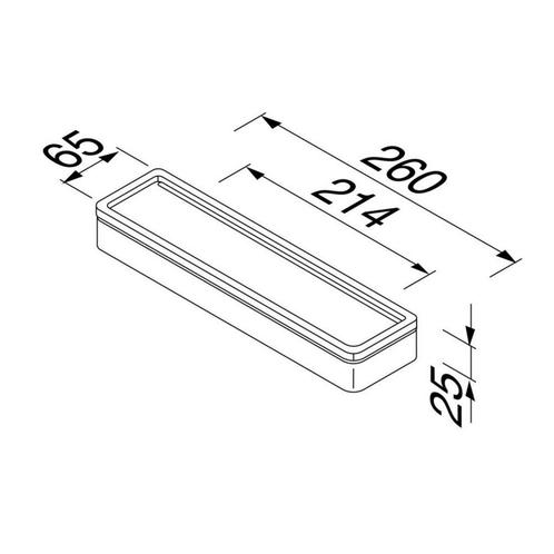 Planchet Geesa Frame 26 cm Zwart, Doe-het-zelf en Verbouw, Sanitair, Ophalen of Verzenden