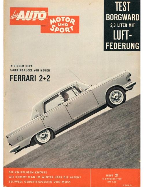 1960 DAS AUTO MOTOR UND SPORT MAGAZINE 01 DUITS, Boeken, Auto's | Folders en Tijdschriften