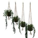 Voordeelset van 4 Plantenhangers - Jute - 60, 80, 100 en, Ophalen of Verzenden, Nieuw