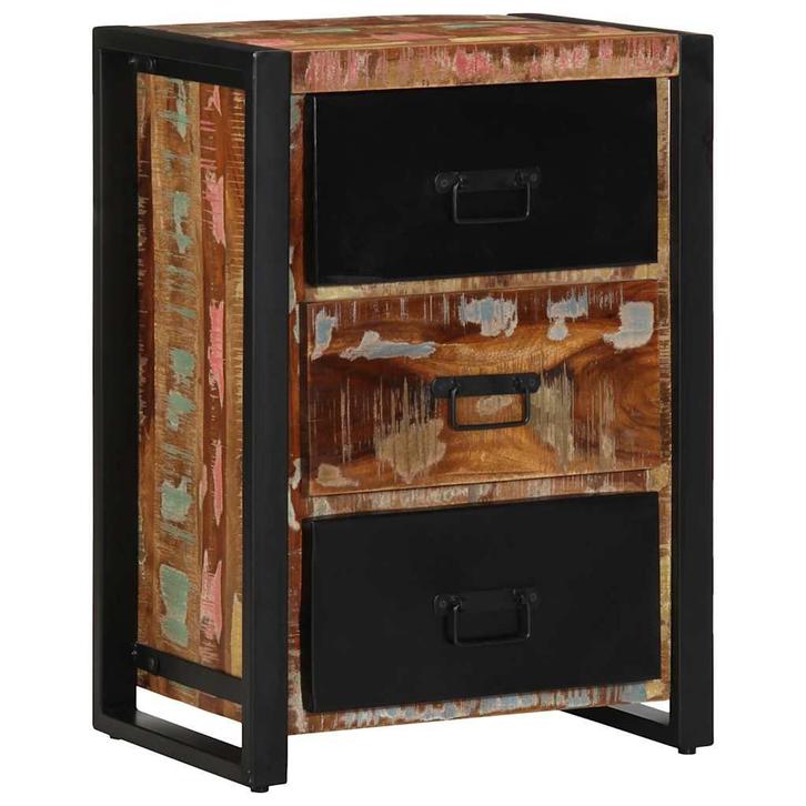 vidaXL Ladekast Multicolor 50x35x70 cm Massief Hout, Huis en Inrichting, Kasten | Buffetkasten, Nieuw, Overige houtsoorten, Verzenden