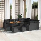 vidaXL Tuin Sofa Set 13 pcs Zwart poly rattan, Verzenden, Nieuw