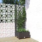 vidaXL Plantenbak met trellis zwart 40x40x121,5 cm PP, Tuin en Terras, Bloembakken en Plantenbakken, Verzenden, Nieuw, Kunststof