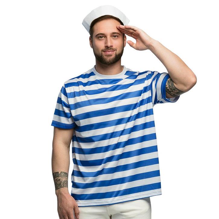 Matroos Set Blauw/Wit, Kleding | Heren, Carnavalskleding en Feestkleding, Nieuw, Ophalen of Verzenden