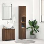 vidaXL Badkamerkast 30x30x183,5 cm bewerkt hout bruin, Huis en Inrichting, Badkamer | Badkamermeubels, Verzenden, Nieuw, 150 tot 200 cm